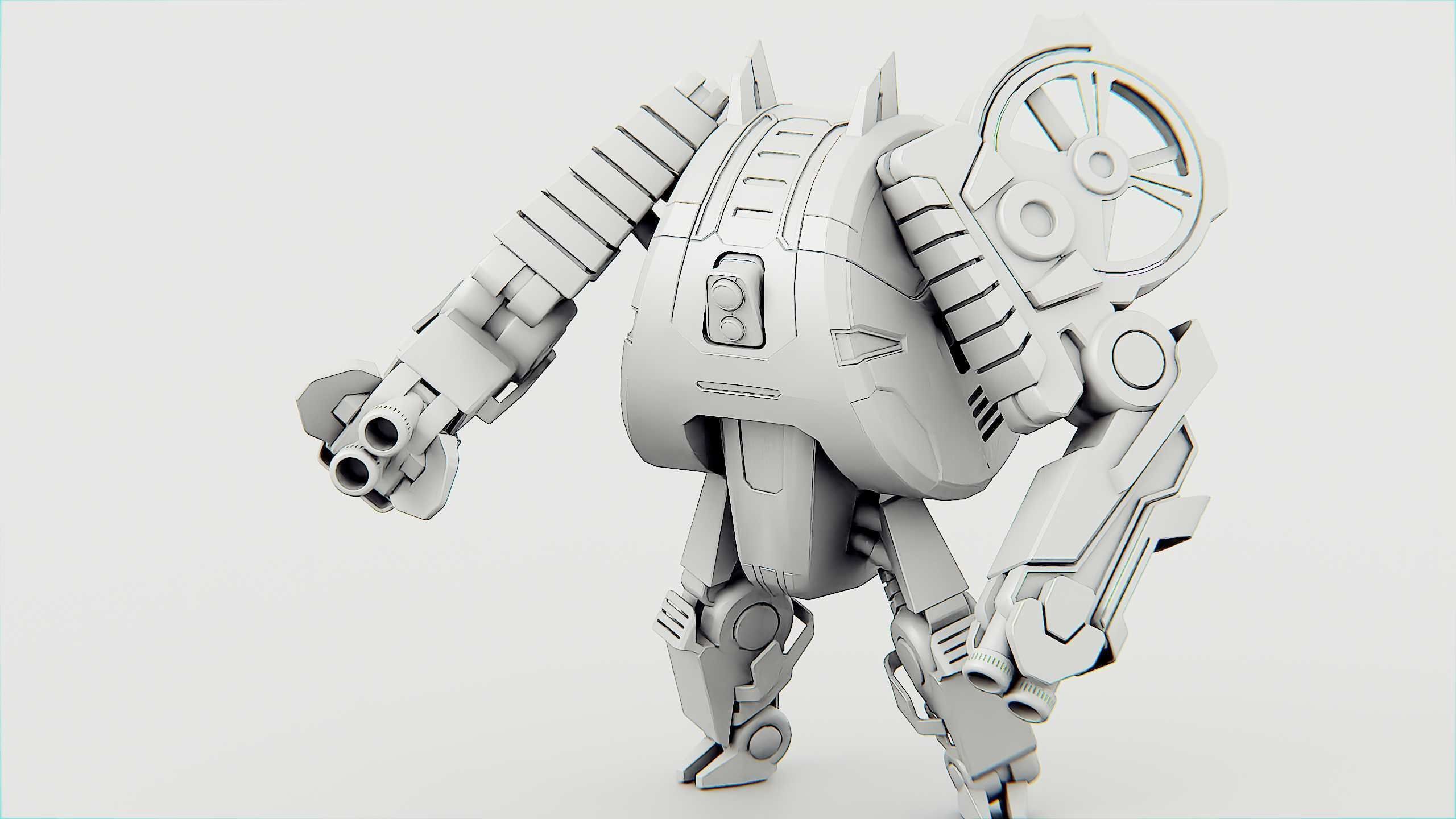 MILITARY ROBOT C-200 Rigged for Unreal Engine - Unity - MIXAMO 3D model_32