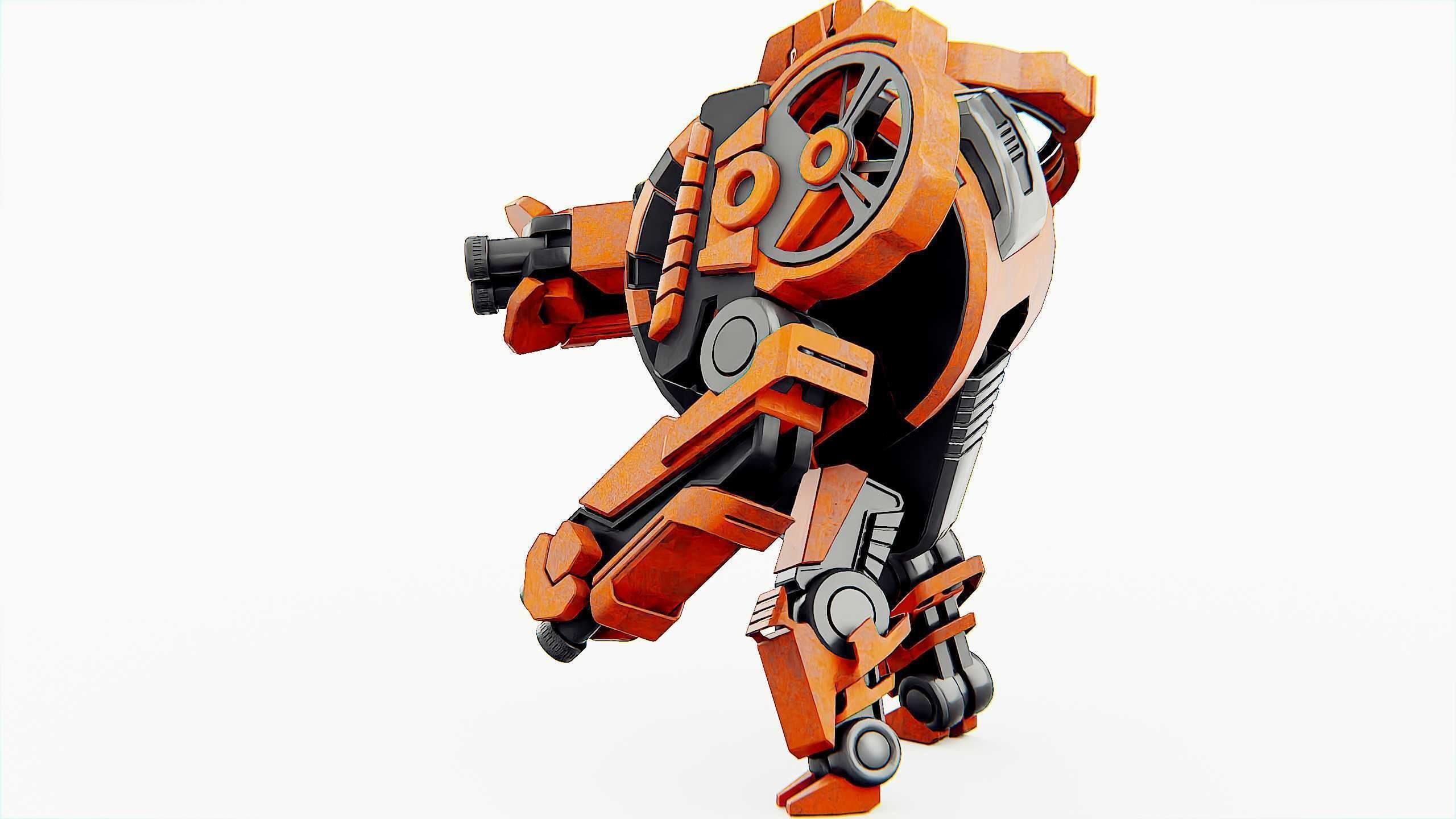 MILITARY ROBOT C-200 Rigged for Unreal Engine - Unity - MIXAMO 3D model_20