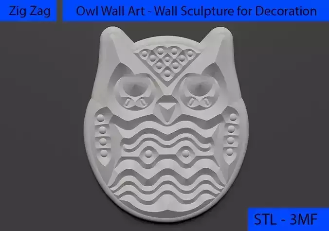 Owl Wall Art - Wall Sculpture for Decoration 3D print model