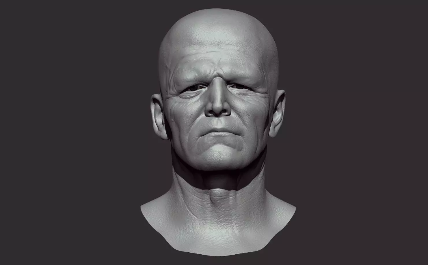 Traditionalhead01 Low-poly 3D model_0