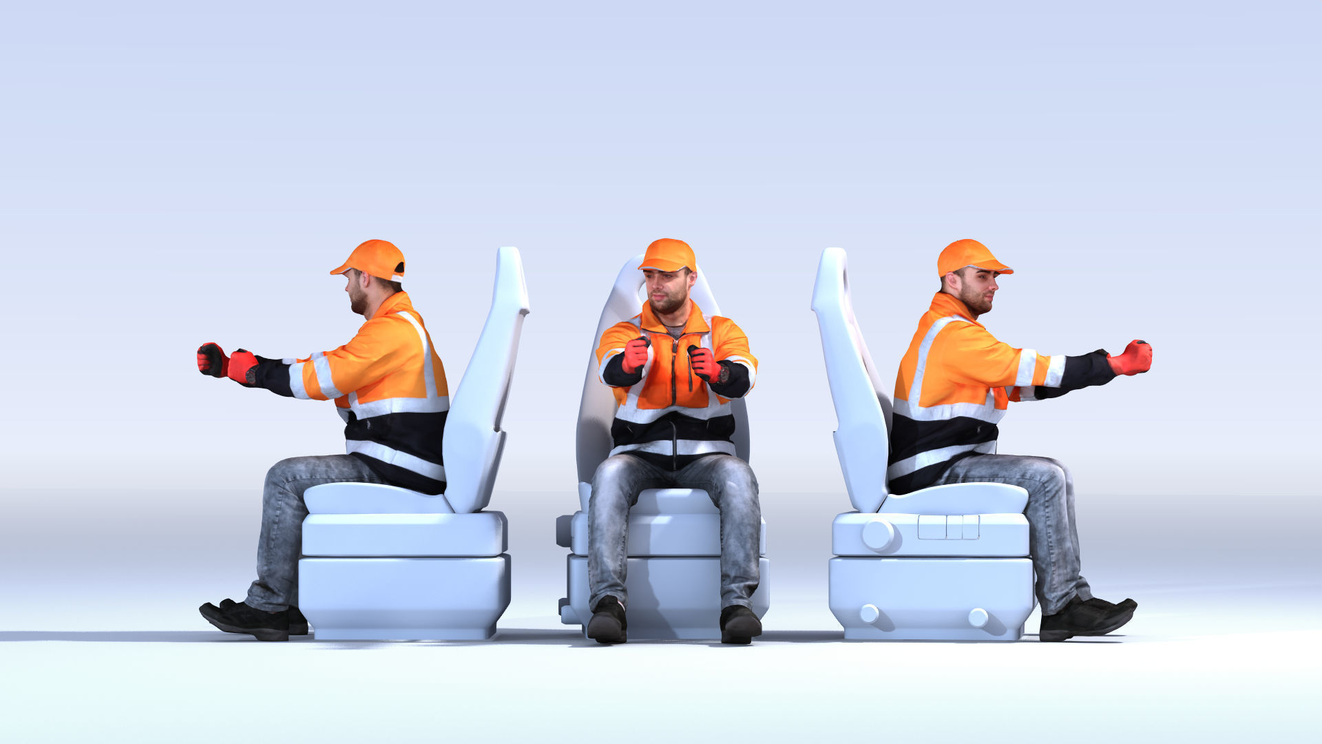 Dosch 3D - People - Construction Worker Vol 2 3D model_8