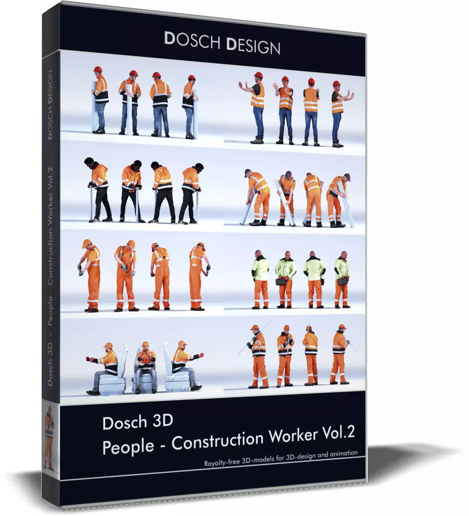 Dosch 3D - People - Construction Worker Vol 2 3D model_0