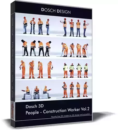 Dosch 3D - People - Construction Worker Vol 2 3D model