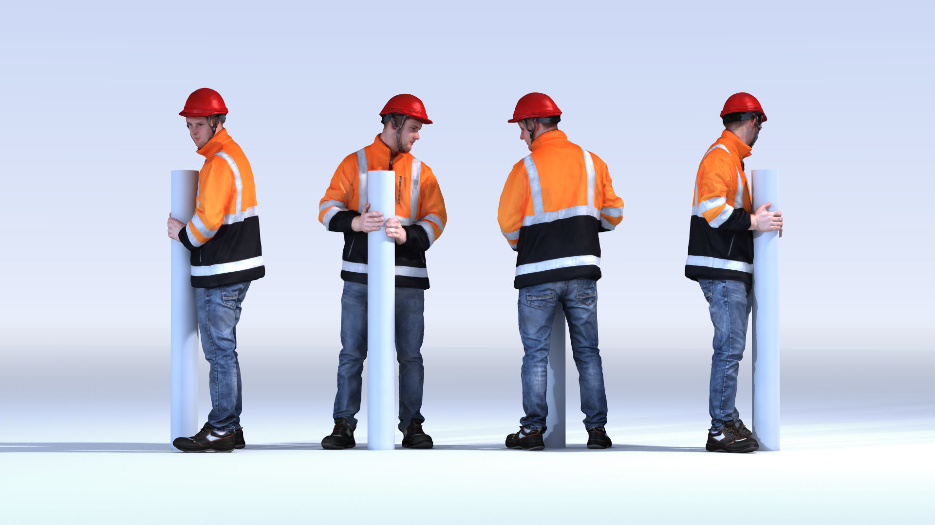 Dosch 3D - People - Construction Worker Vol 2 3D model_7