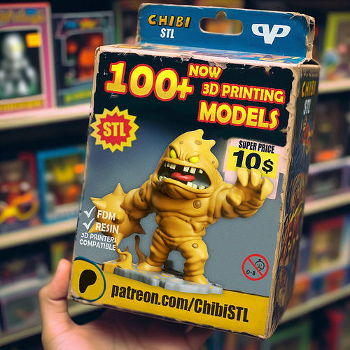 Clayface Chibi STL for 3D Printing ChibiSTL 3DXM 3D print model