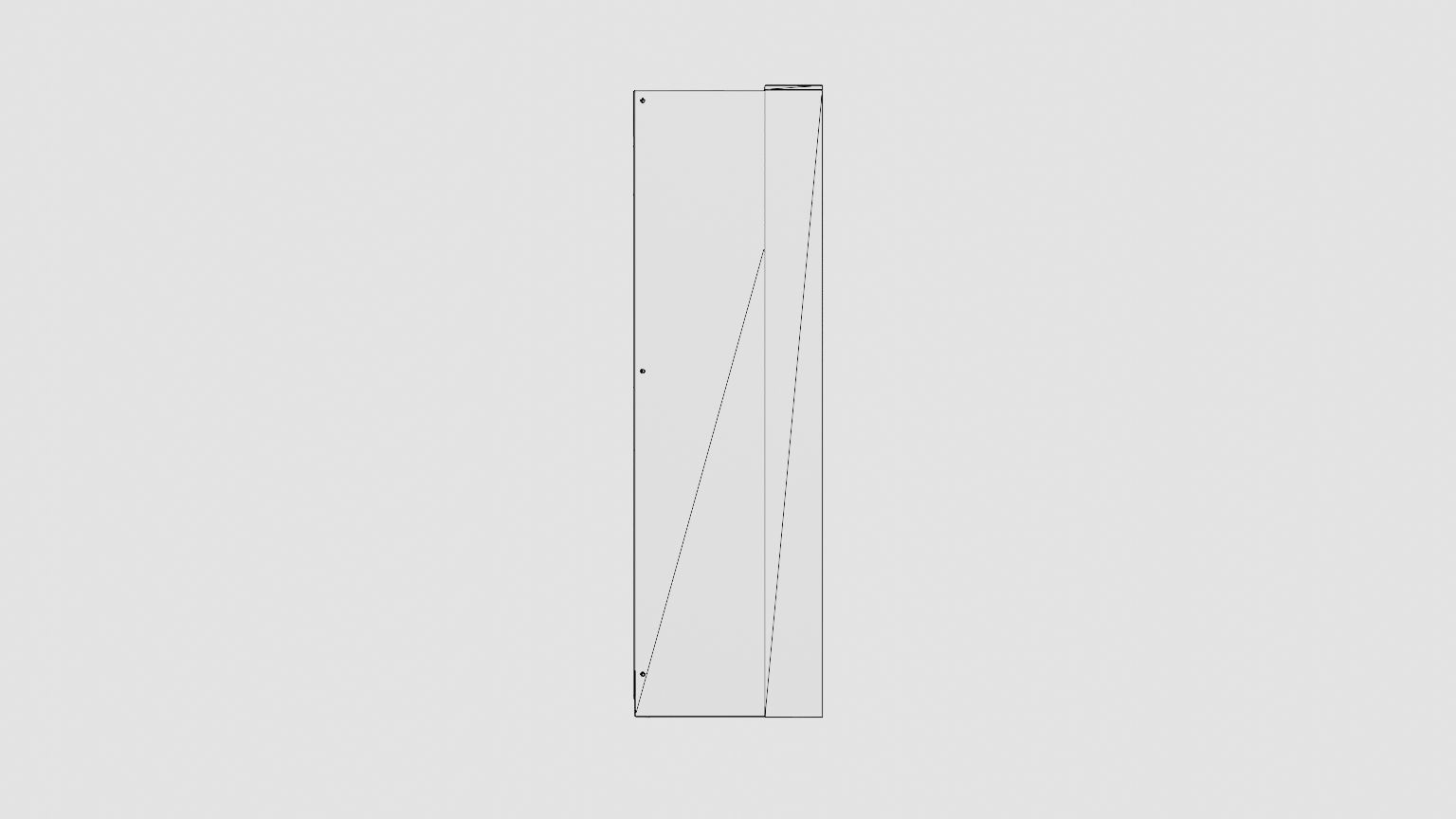 Wardrobe BREMA 210 White plus Mirror Low-poly 3D model_8