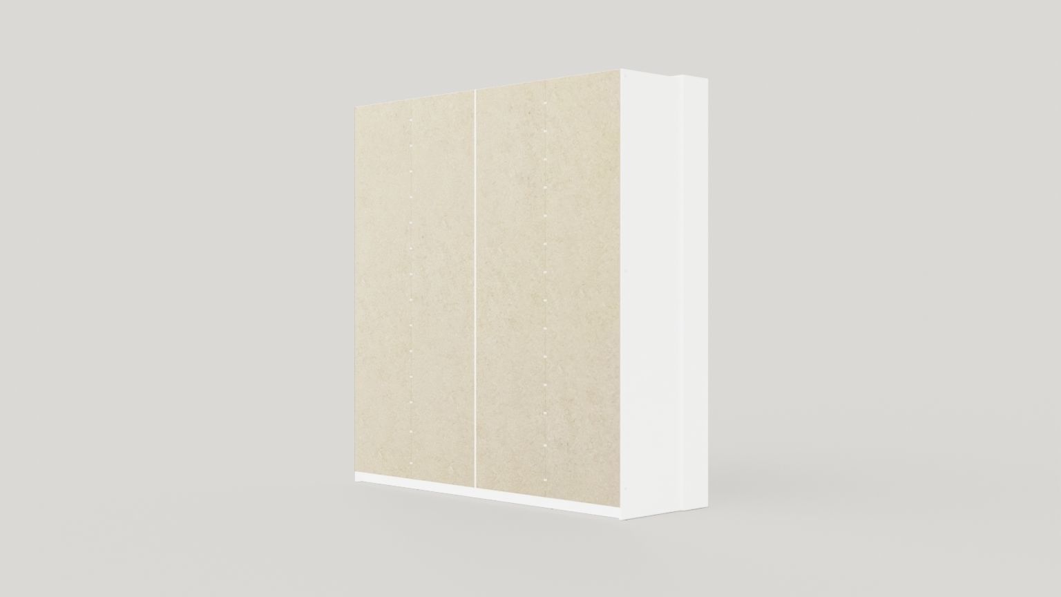 Wardrobe BREMA 210 White plus Mirror Low-poly 3D model_3