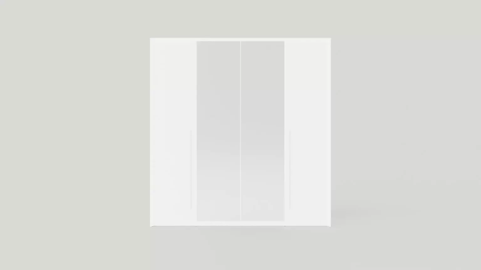 Wardrobe BREMA 210 White plus Mirror Low-poly 3D model_0