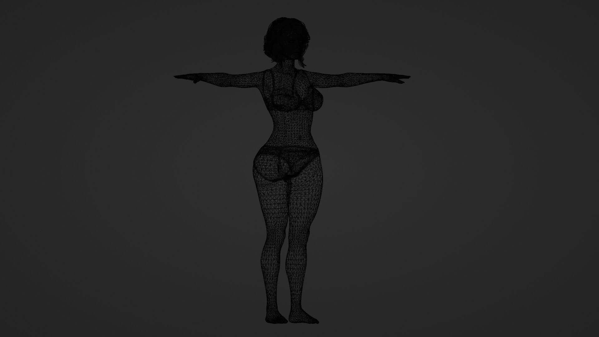 Beautiful Girl Model Rigged Low Poly- Lara Low-poly 3D model_8