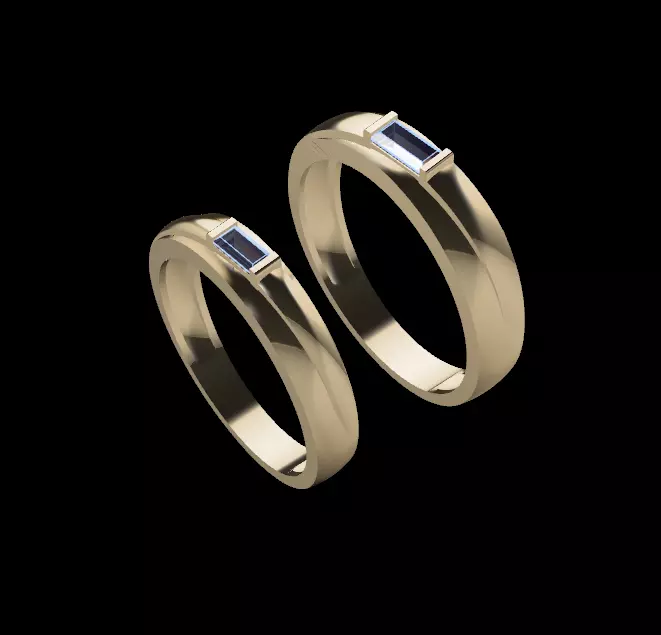 COUPLE RINGS 3D print model_0