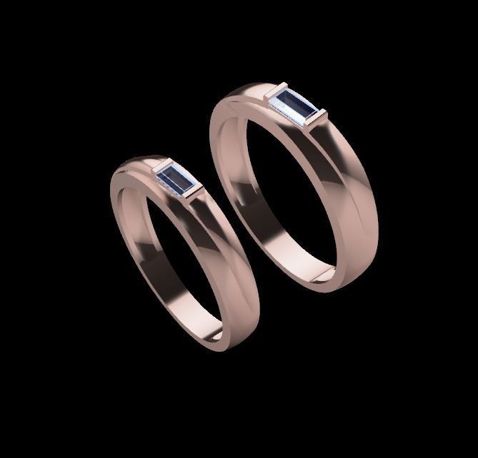 COUPLE RINGS 3D print model_2