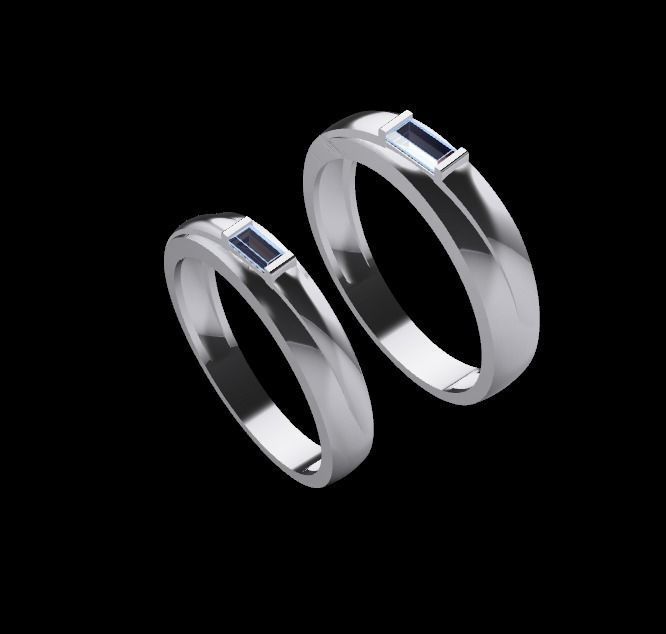 COUPLE RINGS 3D print model_3