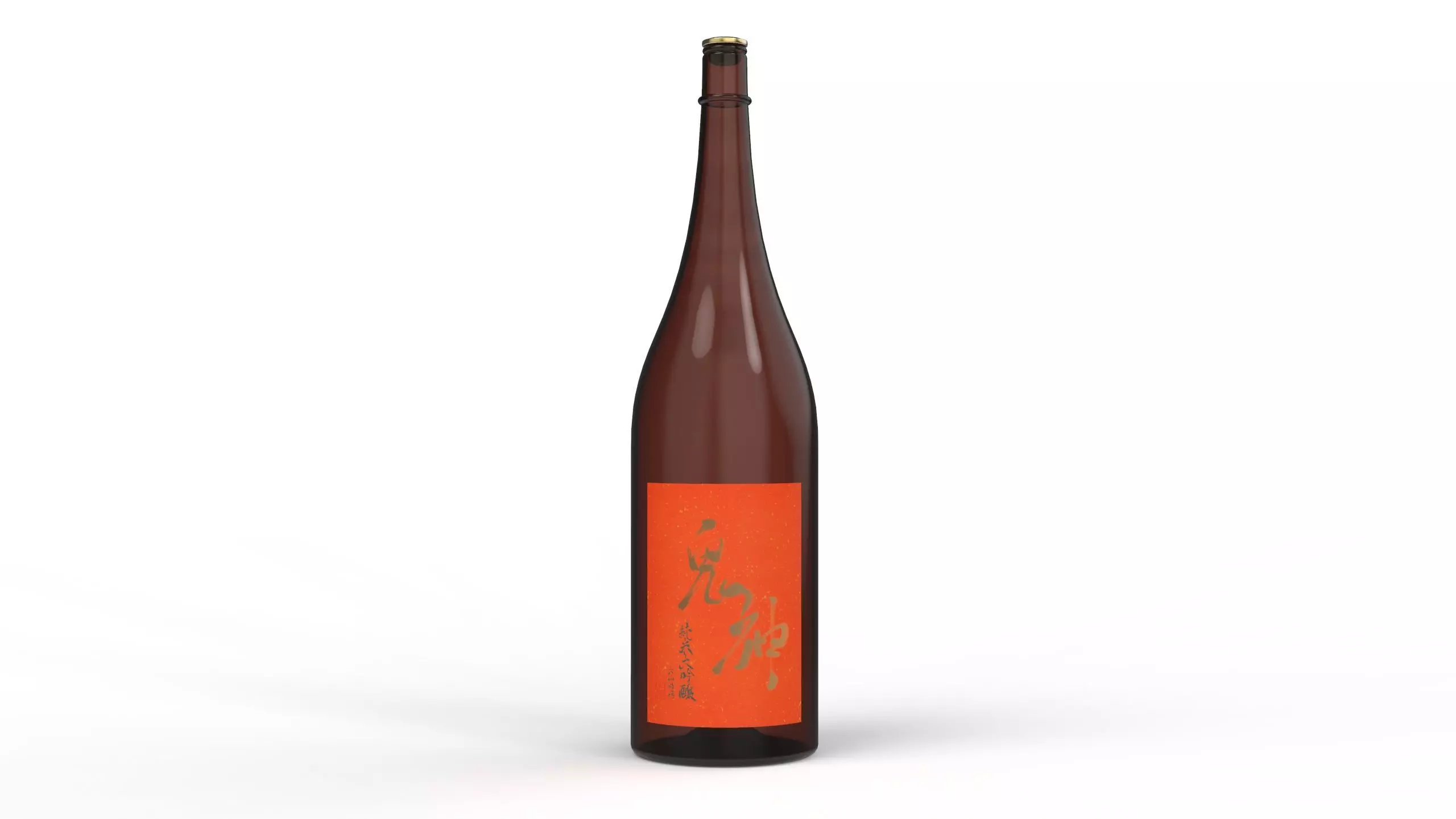 Japnese sake bottle2 3D model_0