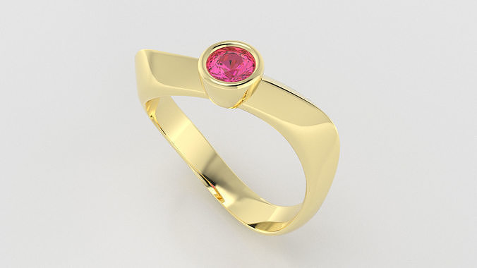  Bezel Setting with Knife Edge Band 3D print model