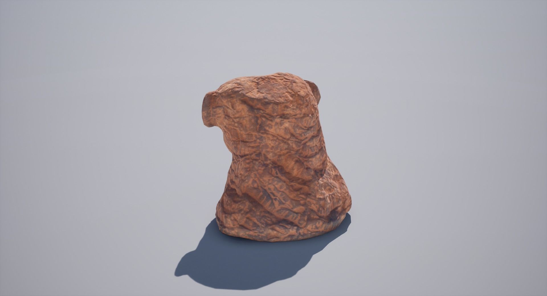 God Statue Thot Head Low-poly 3D model_2