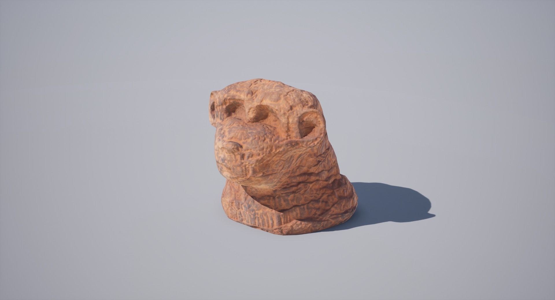God Statue Thot Head Low-poly 3D model_5