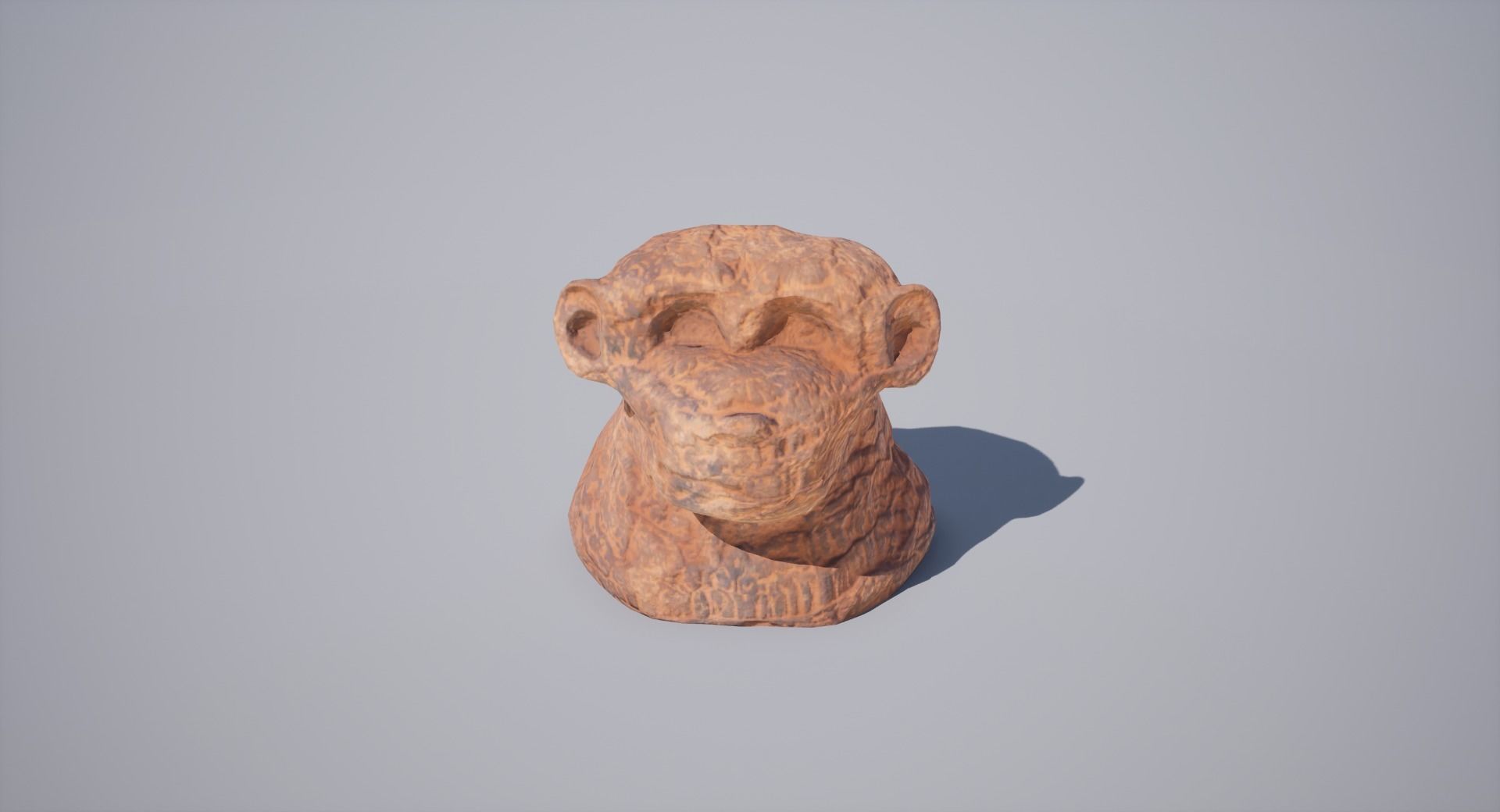God Statue Thot Head Low-poly 3D model_4