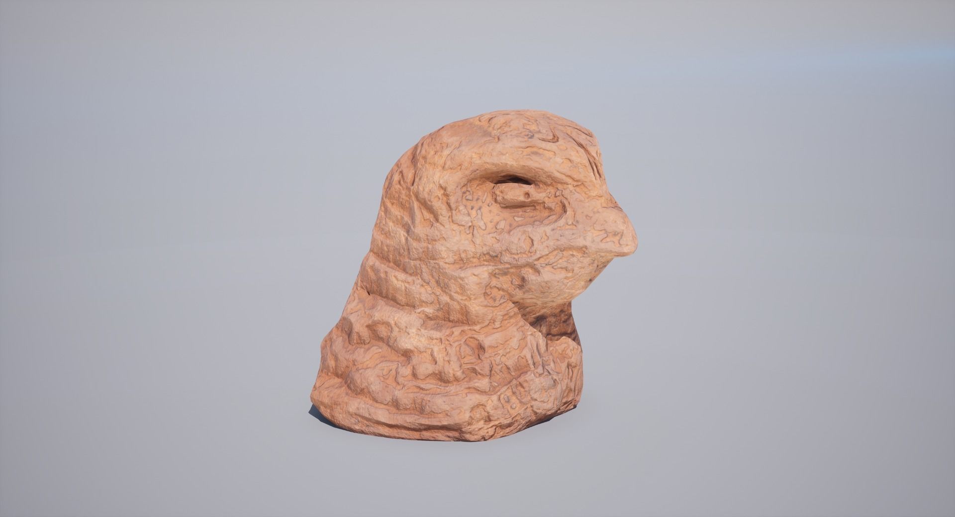 God Statue Horus Head Low-poly 3D model_2