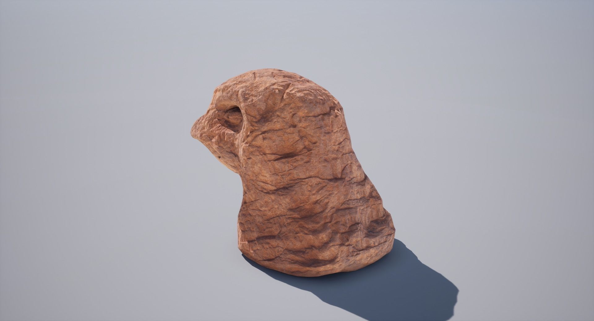 God Statue Horus Head Low-poly 3D model_4