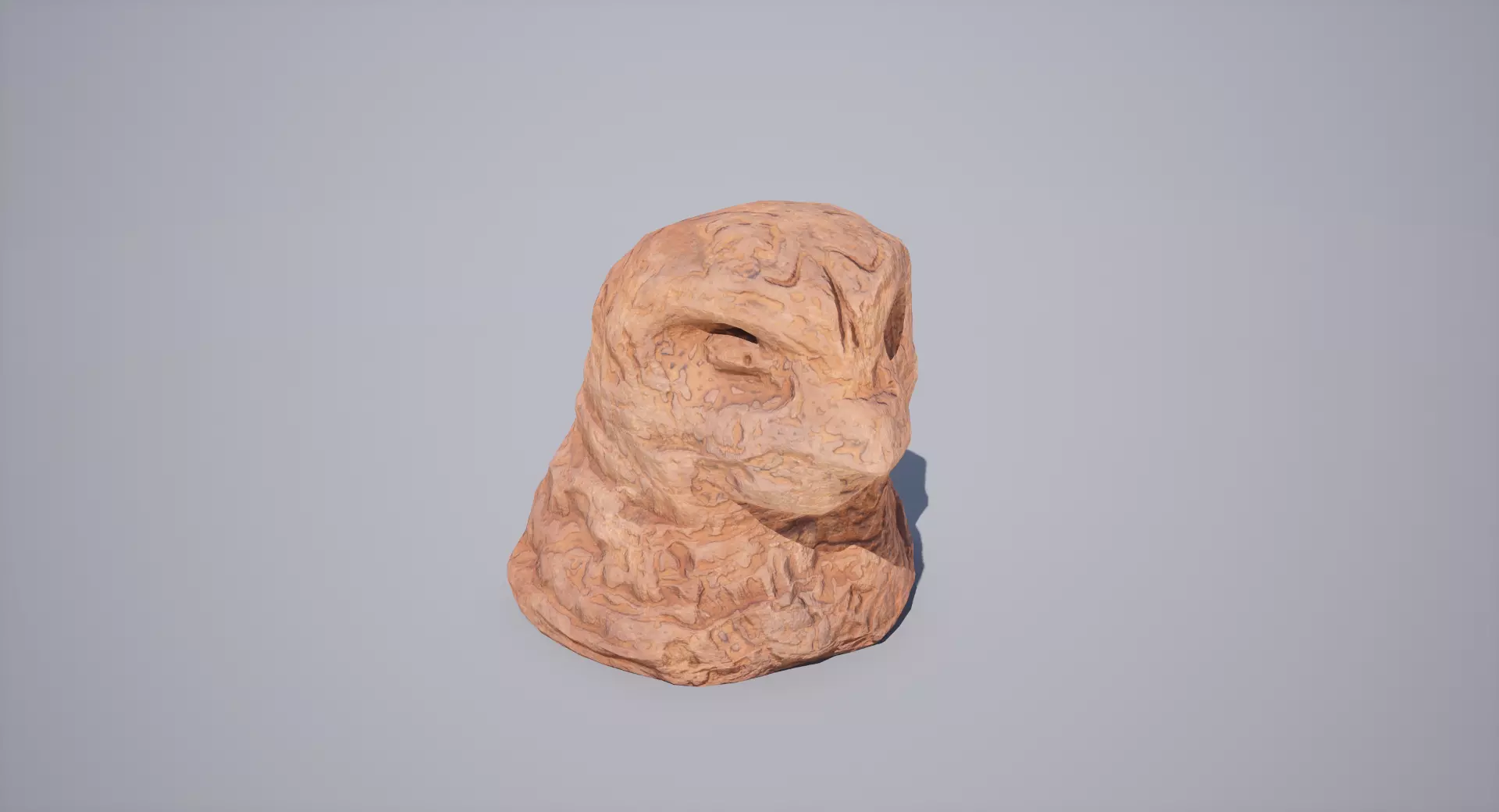 God Statue Horus Head Low-poly 3D model_0