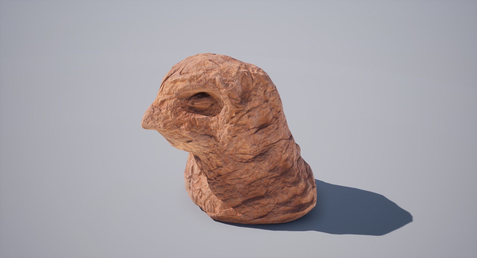 God Statue Horus Head Low-poly 3D model_7