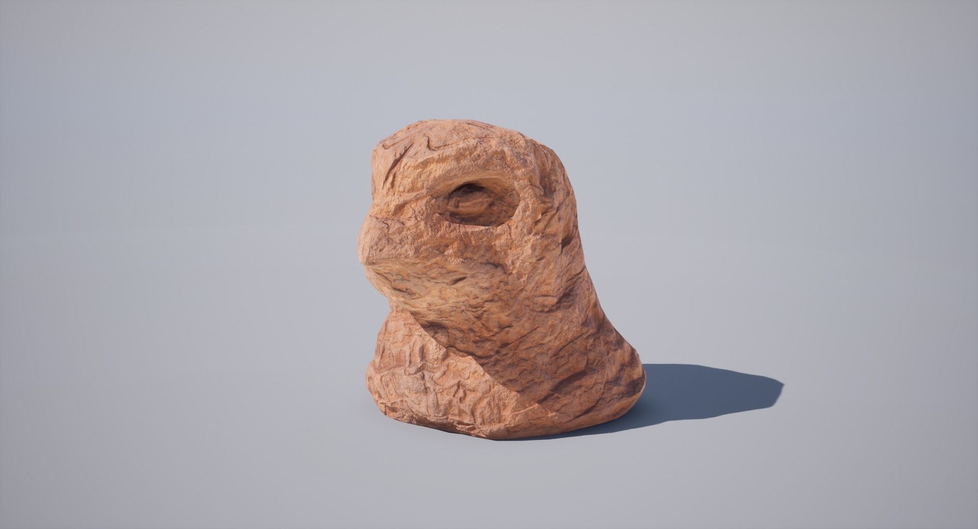 God Statue Horus Head Low-poly 3D model_6