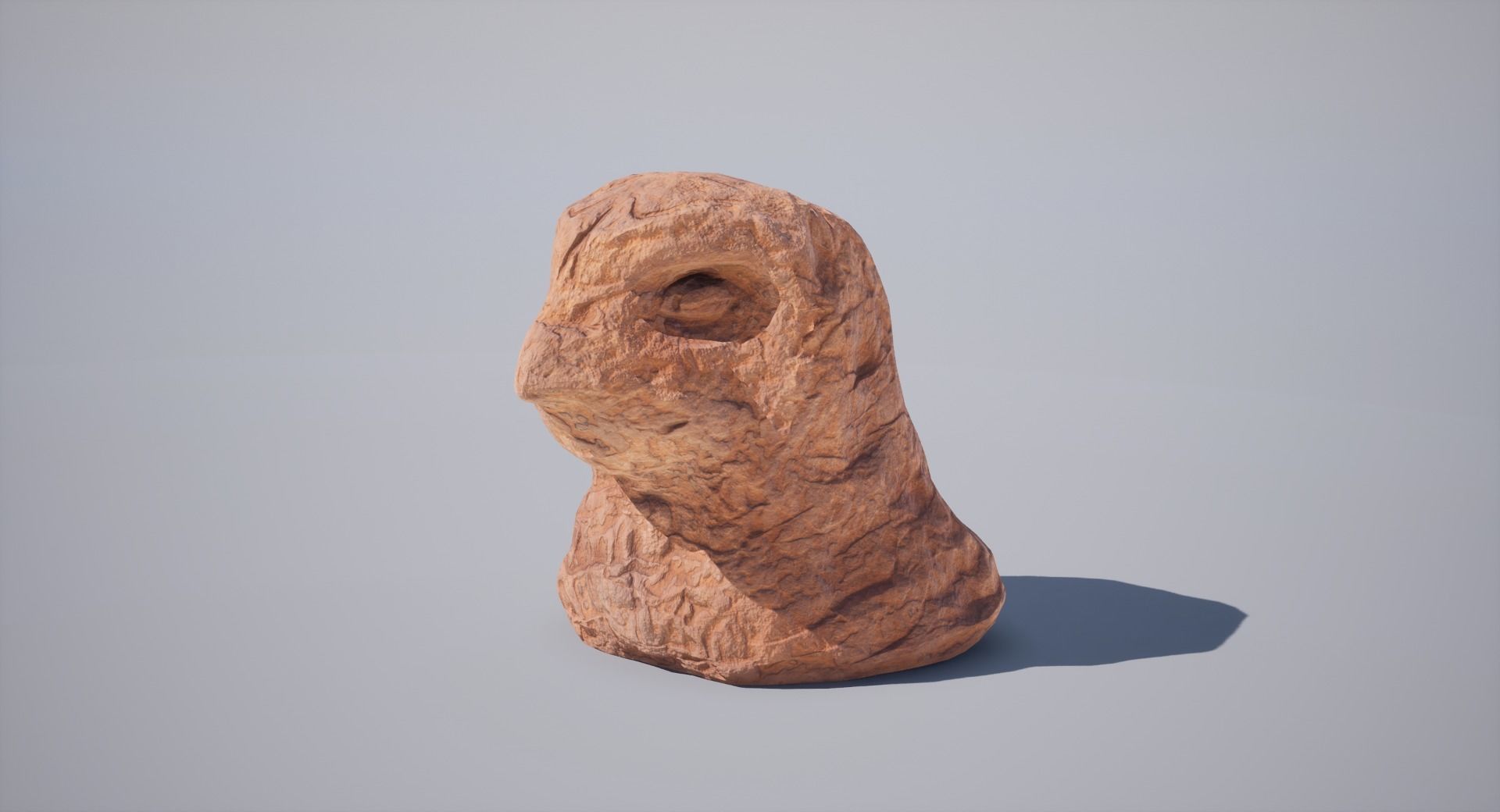 God Statue Horus Head Low-poly 3D model_3