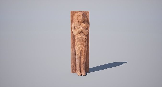 God Statue Low-poly 3D model