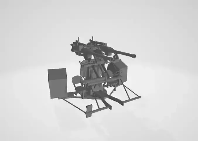 FRENCH WW2 AA GUN X2