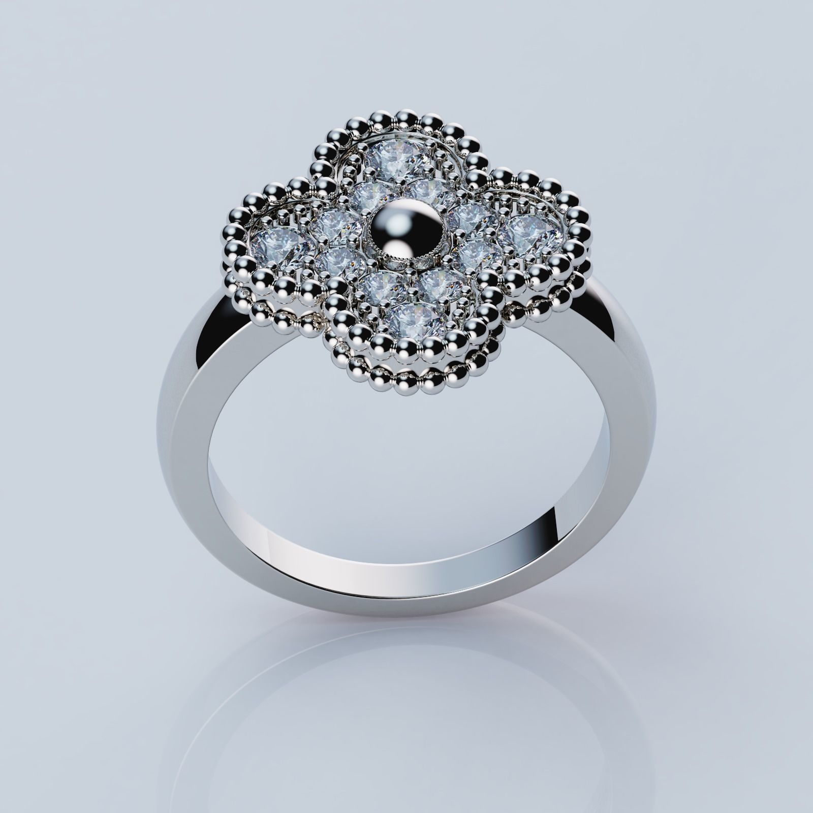 Rings Collection All Sizes Perlee Alhambra 01 3D print model_5