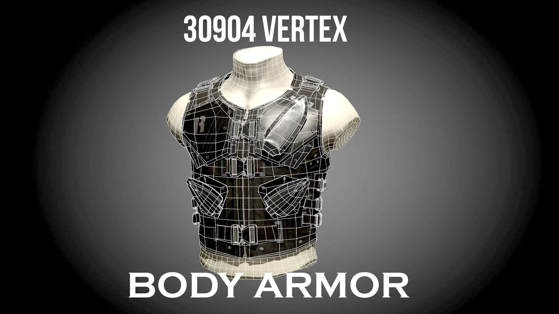 BODY ARMOR LOW POLY Low-poly 3D model_2