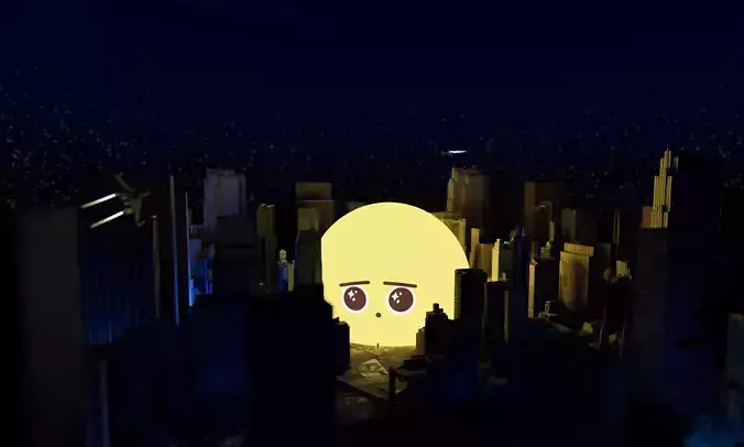 astronaut and emoji  Low-poly 3D model