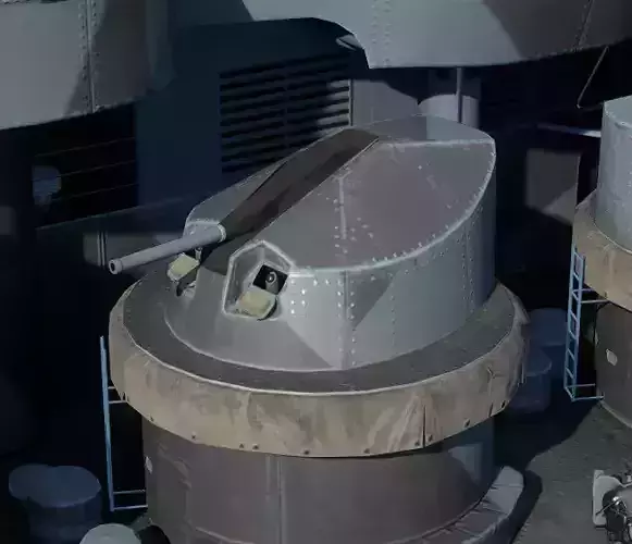 ITALIAN NAVAL GUN WW2