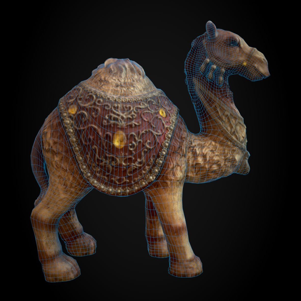 camel figurine 3D model_4