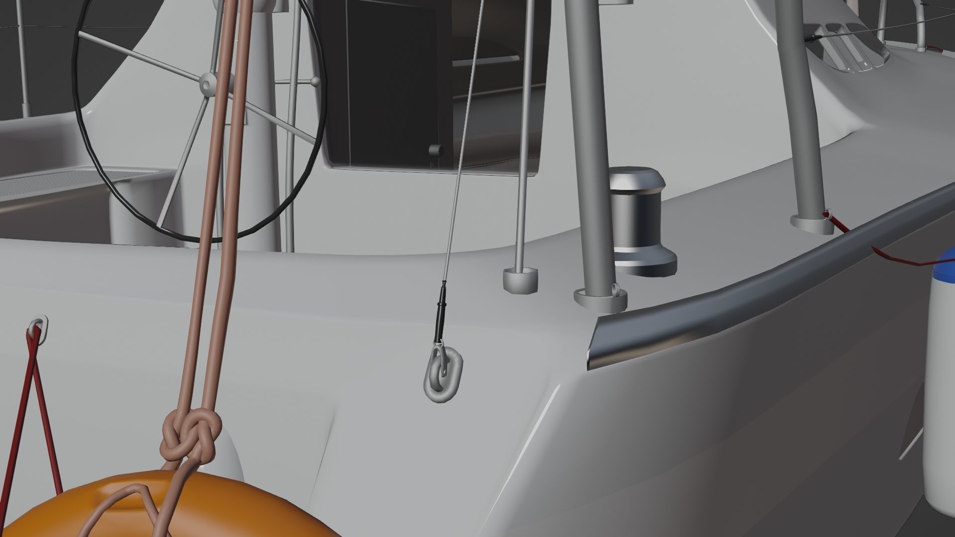 Boat and Boat-Jeanneau collection 2008 Low-poly 3D model_9