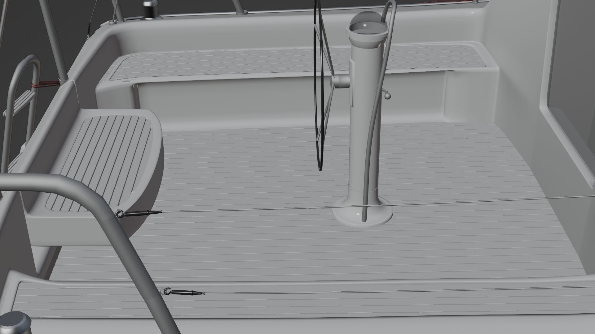 Boat and Boat-Jeanneau collection 2008 Low-poly 3D model_8