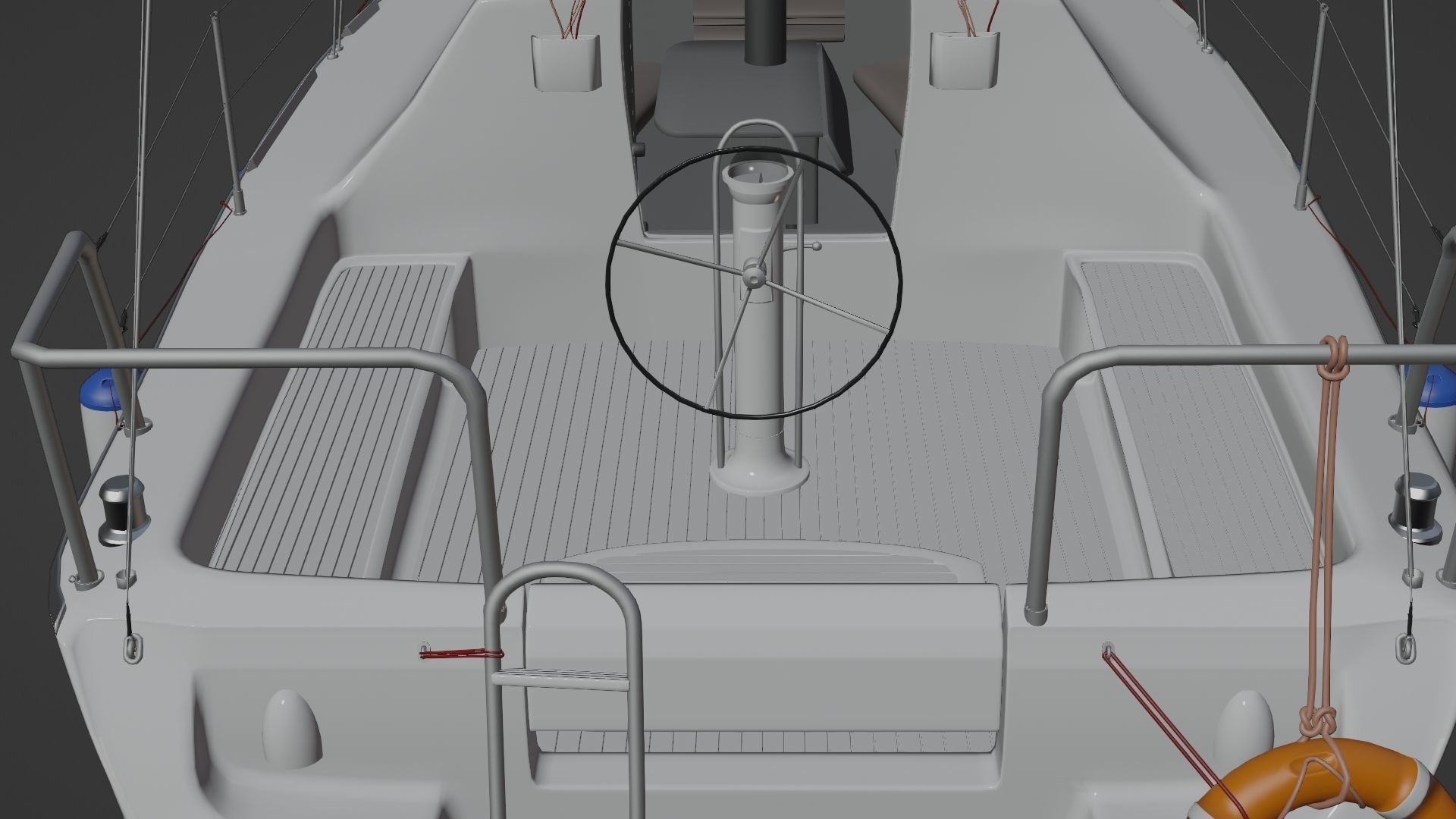 Boat and Boat-Jeanneau collection 2008 Low-poly 3D model_6