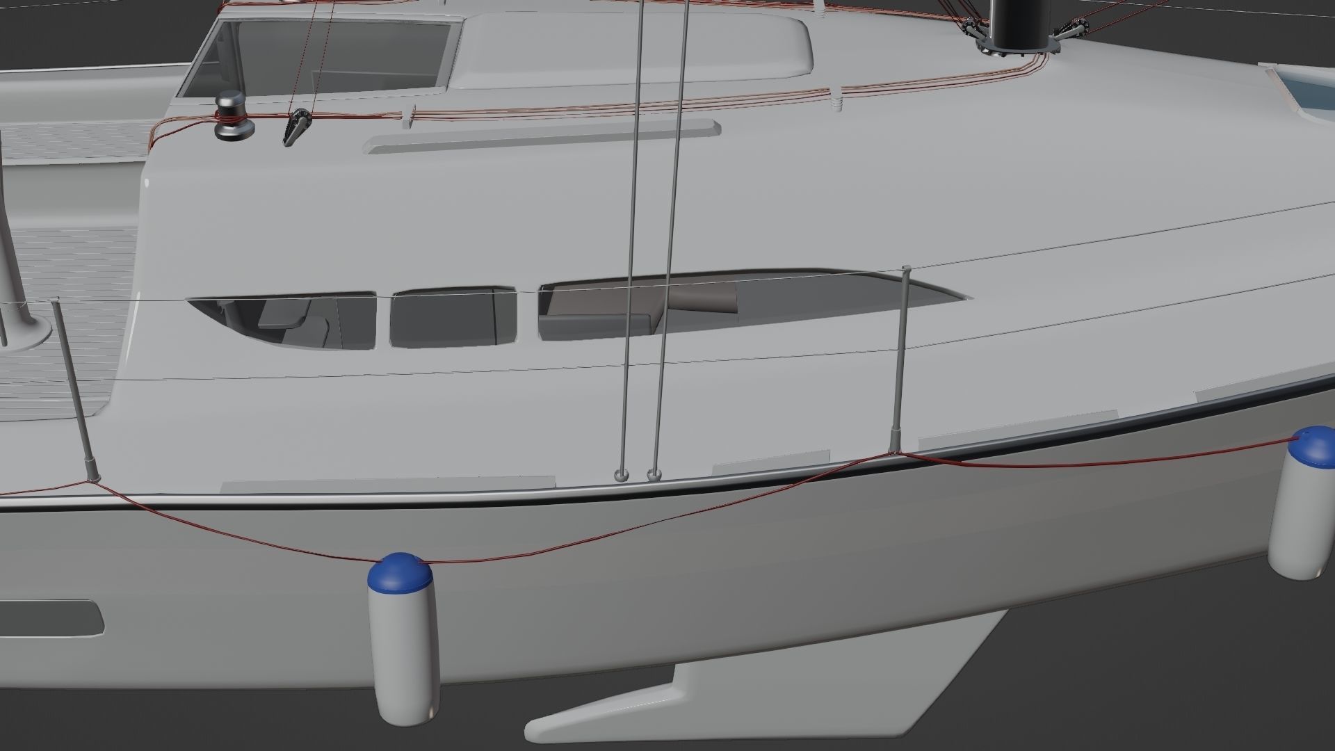 Boat and Boat-Jeanneau collection 2008 Low-poly 3D model_5