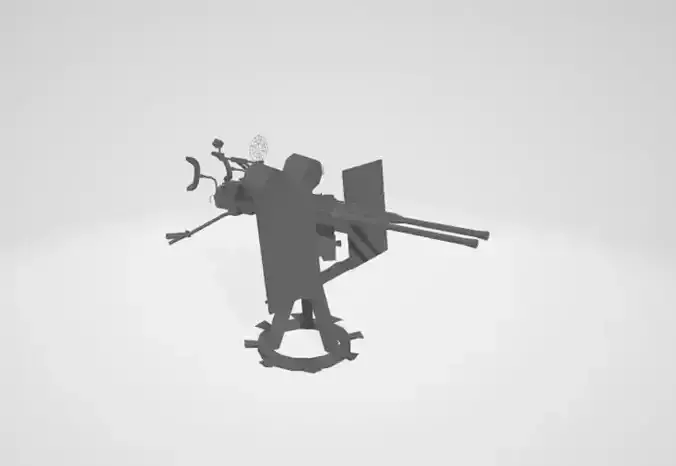 US AMERICAN AA ANTI-AIRCRAFT GUN DECK GUN
