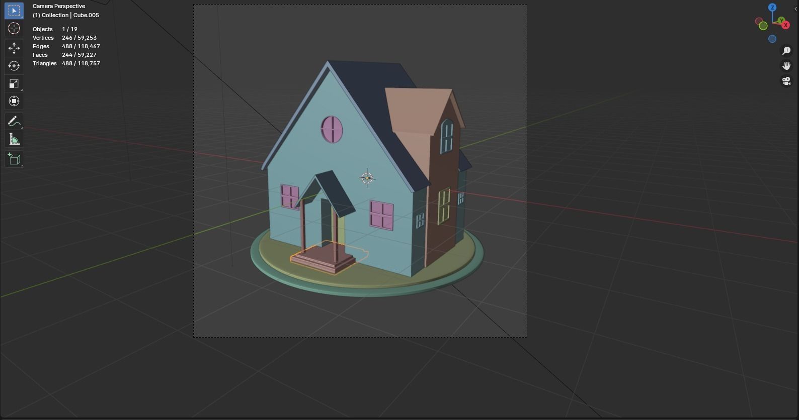 Single Family House Model 3D model_4