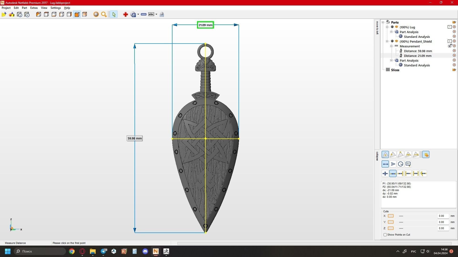 Shield pendant 3D print model_24