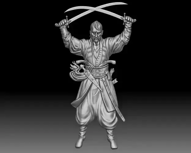 Cossack Ukrainian warrior bas-relief