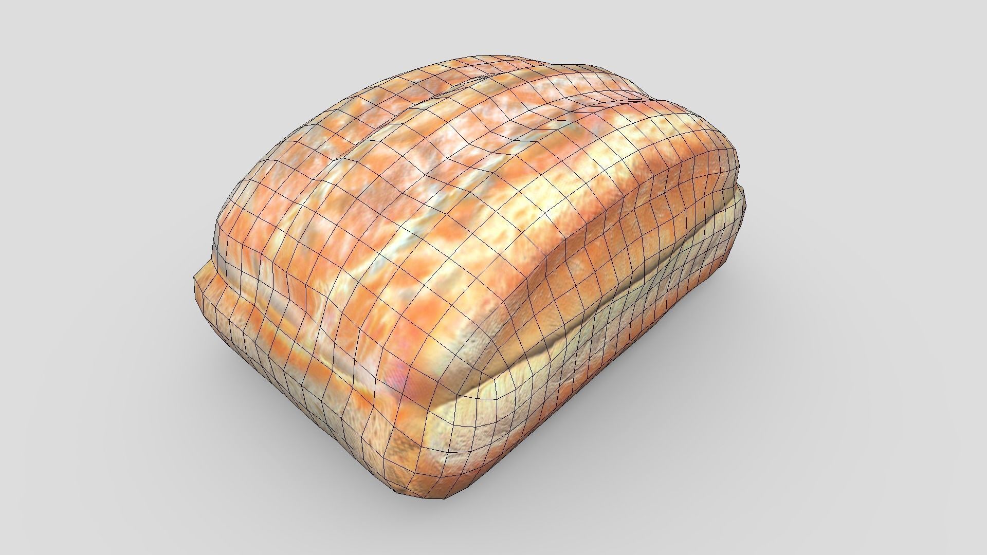 White Bread 2 Low-poly 3D model_2