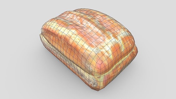 White Bread 2 Low-poly 3D model 4