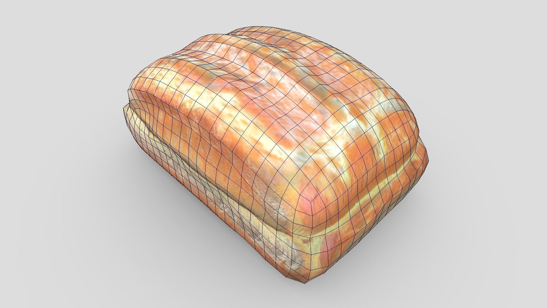 White Bread 2 Low-poly 3D model_4