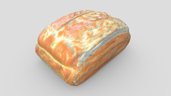 White Bread 2 Low-poly 3D model 5