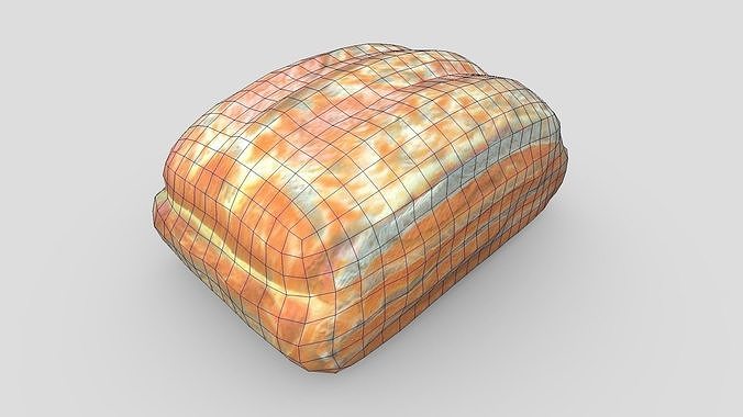 White Bread 2 Low-poly 3D model 6