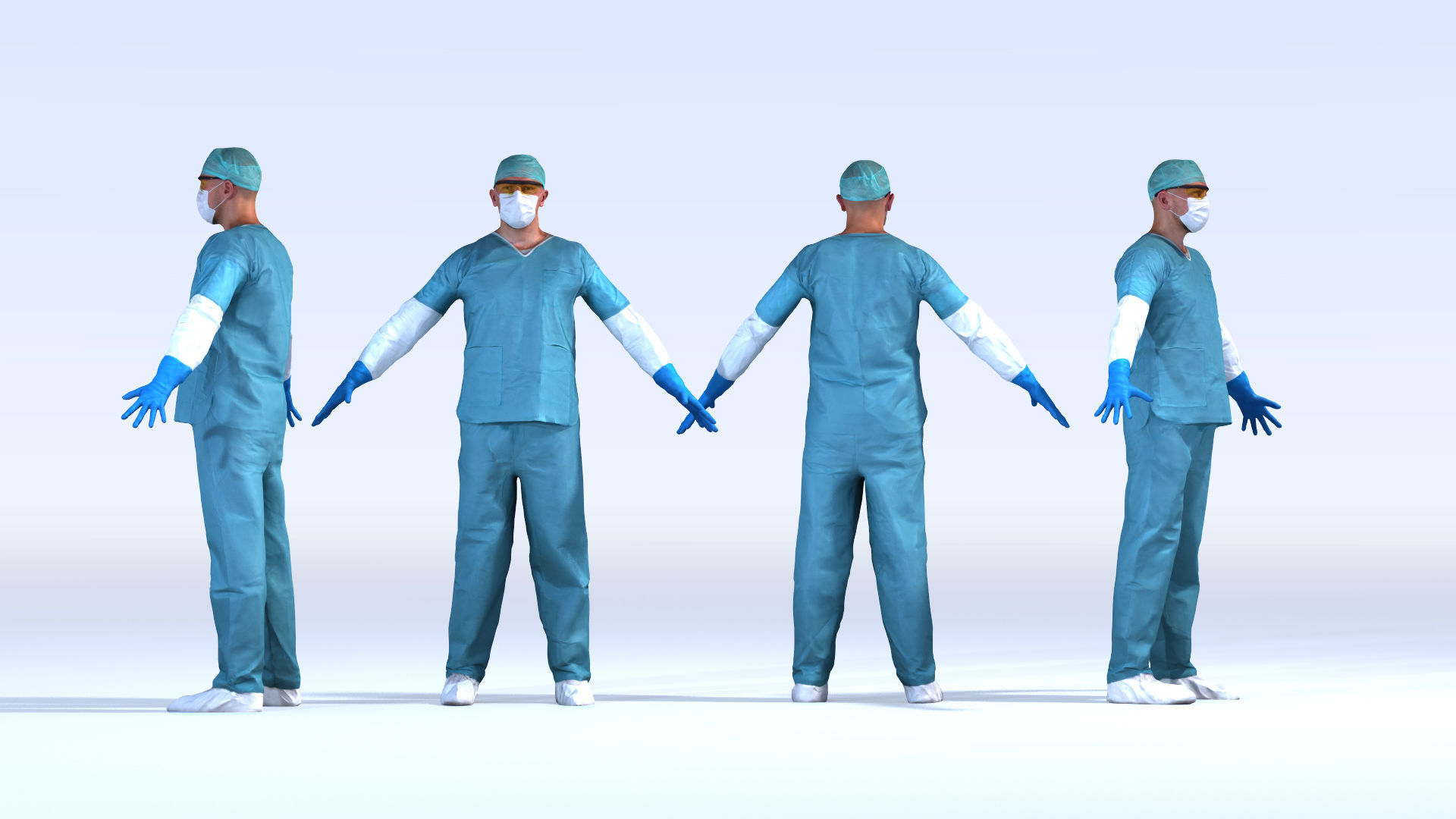 Dosch 3D - People - Rigged Clean Room 3D model_4