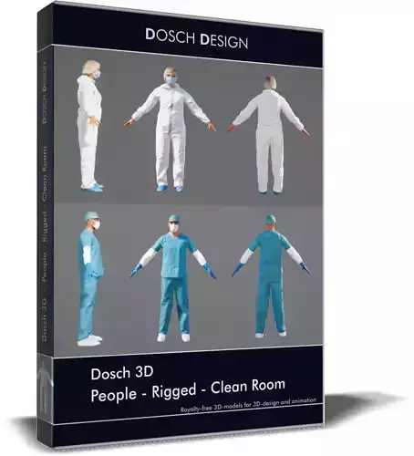 Dosch 3D - People - Rigged Clean Room 3D model