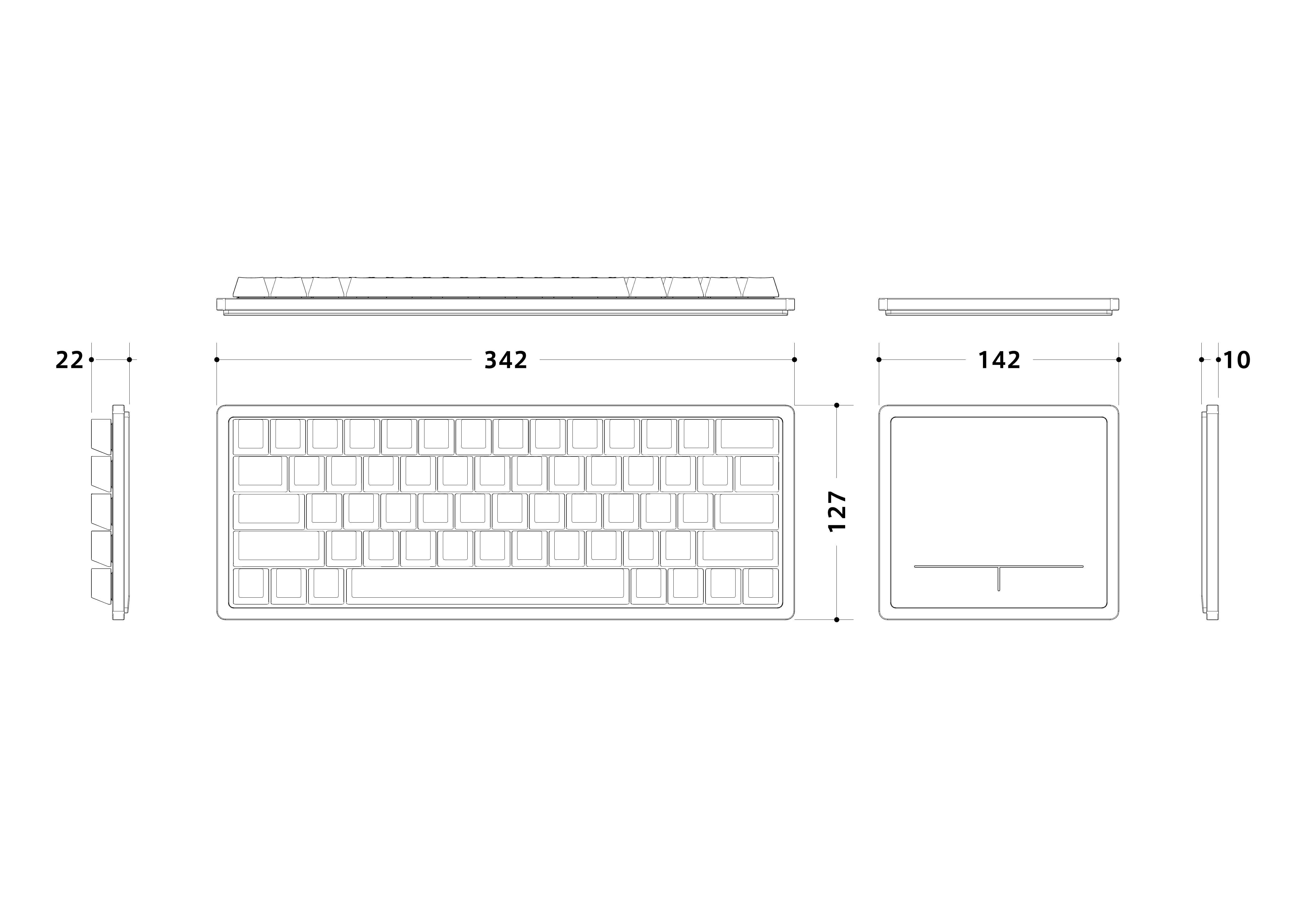 Original keyboard  and trackpad 3D model_10